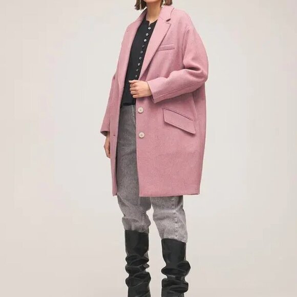 Isabel Marant Jackets & Blazers - NWT Isabel Marant Limi Pink Wool Cocoon Coat Sz M/6